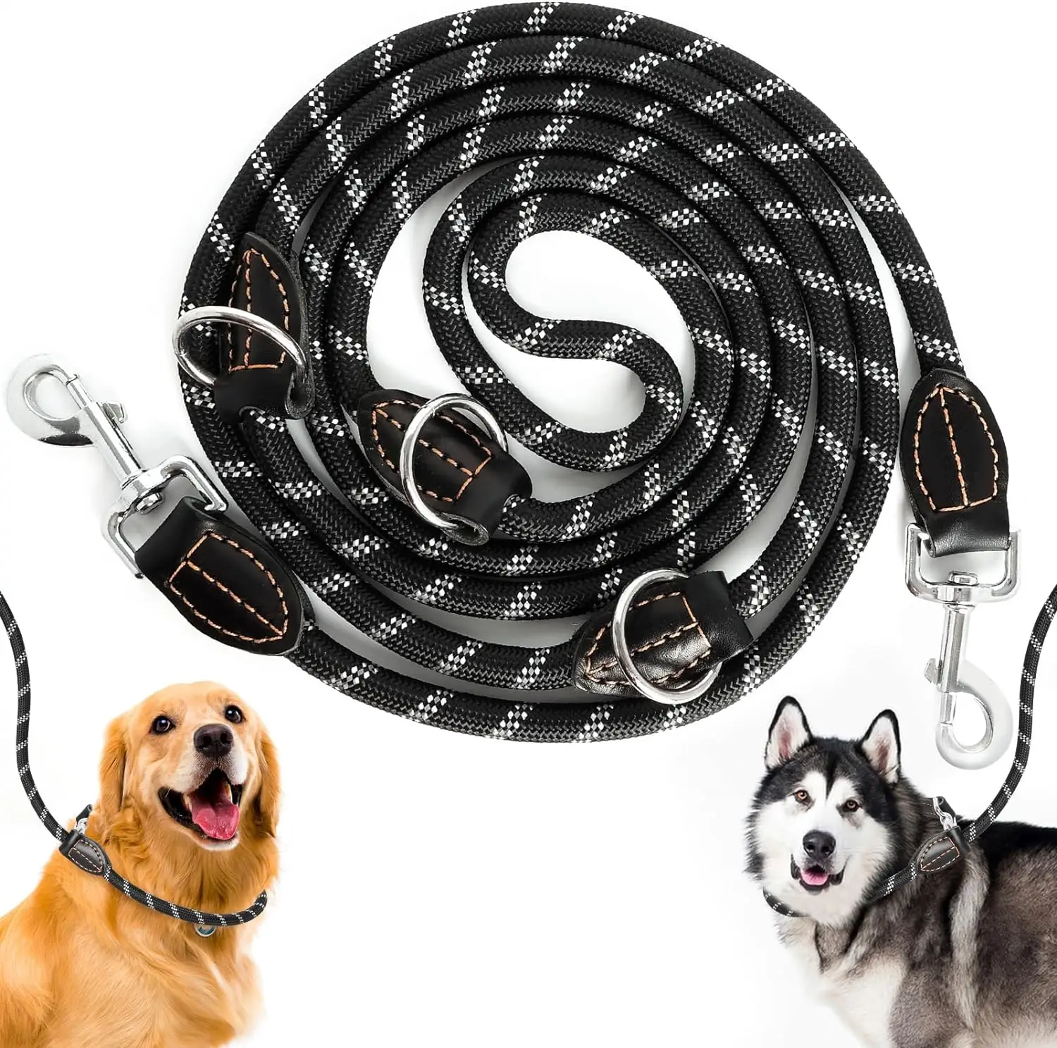 

3m Dog Leash Reflective Pet Leashes Adjustable Traction Long Lanyard for Puppy Small Medium Large Dogs Training Walking Rope