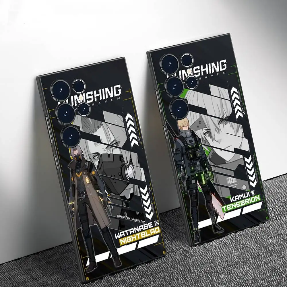 

Anime P-PUNISHING Gray Raven Phone Case For Samsung Galaxy S25 S24 S22 S23 Ultra S21 S20 Plus Frosted Full Soft Case