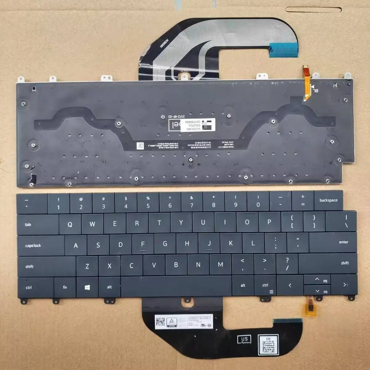 US Laptop Keyboard for XPS 13 Plus 9320 9330 9340 9345 9350 P151G 2022 With Backlit