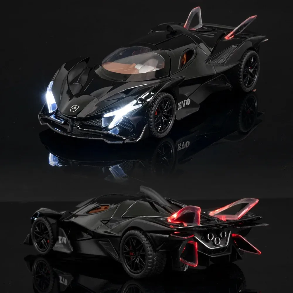 1:32 スケールアポロ EVO 車のおもちゃモデル合金ダイキャストスポーツカープルバックサウンドライト 2 ドアオープンレーシング車両ギフト子供のため