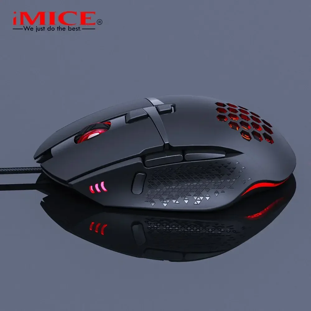 IMICE Wired Gaming Mouse 7200 DPI Computer Gamer Mouse  Ergonomic Mause With Cable For PC Laptop RGB optical Mice With Backlit