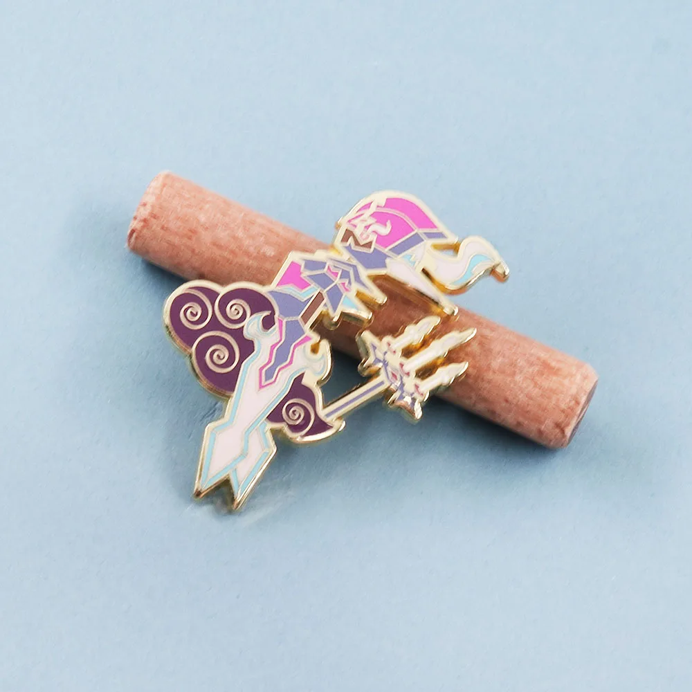 Vermillion Blade Ghost Fire attributes Ceruledge genie form Enamel pin Anime and game fans gift decoration badge