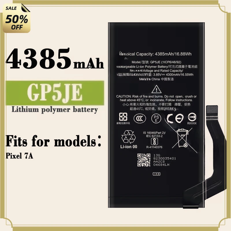 

2026 New High-quality 4355mAh GZE8U GP5JE Replacement Mobile Phone Batteries For Google Pixel 7 Pixel 7A with