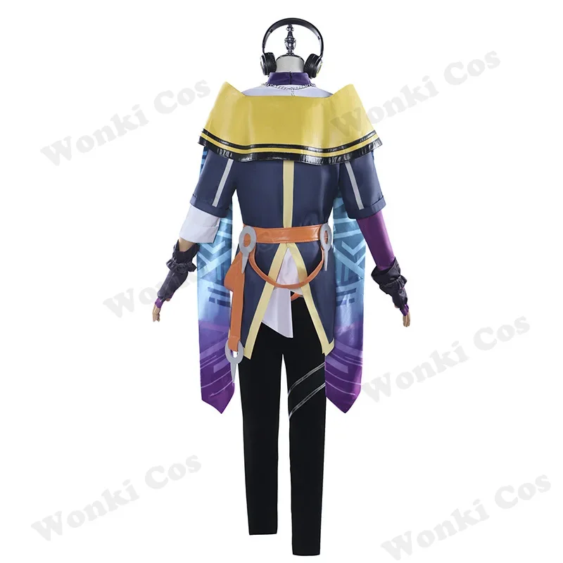 Spiel Herz stahl Aphelios Cosplay Kostüm Aphelios Perücke grünes Haar Party Kostüme Lol Männer Karneval Outfits mit Accessoires