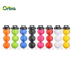 Orbia Sports 3Pcs Durable Pickleball Balls Outdoor 40 Holes 74mm Standard Pickle Balls with Plastic Box Pickleball Accessories