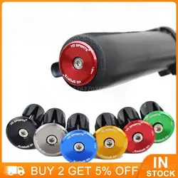 Pair Mountain Road Bike Handlebar End Plugs Aluminum Alloy Handle Bar End Cap BMX MTB Bike Grip Cover Bicycle Accessories