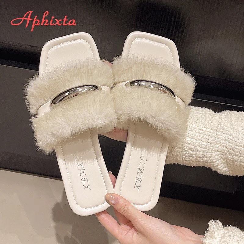 aphixta-plana-com-peludo-chinelos-femininos-fora-moderno-slides-sapatos-de-metal-dec-macio-branco-pele-chinelos-moda-mulher-sapatos