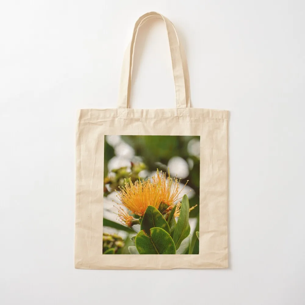 Orange Lehua Blossom Tote Bag custom bags Reusable bags shopping trolley bag Lady bag Canvas Tote