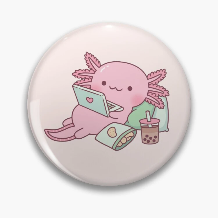 Axolotl  Badge Pins Funny Collar Custom Clothes Manga Metal Broches Broche Pins for Backpacks Fashion Manga