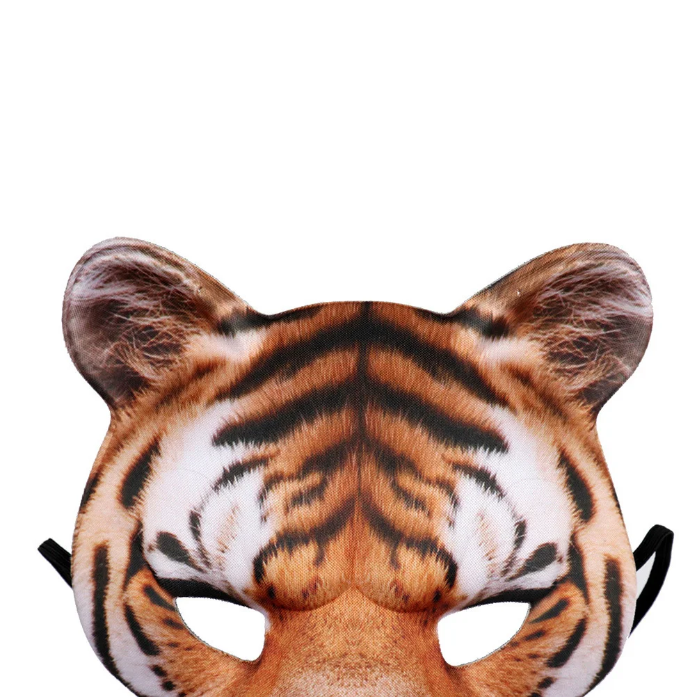 

Tiger Mask Dance Performance Costume Halloween Prop Make up Animal Masks Yellow