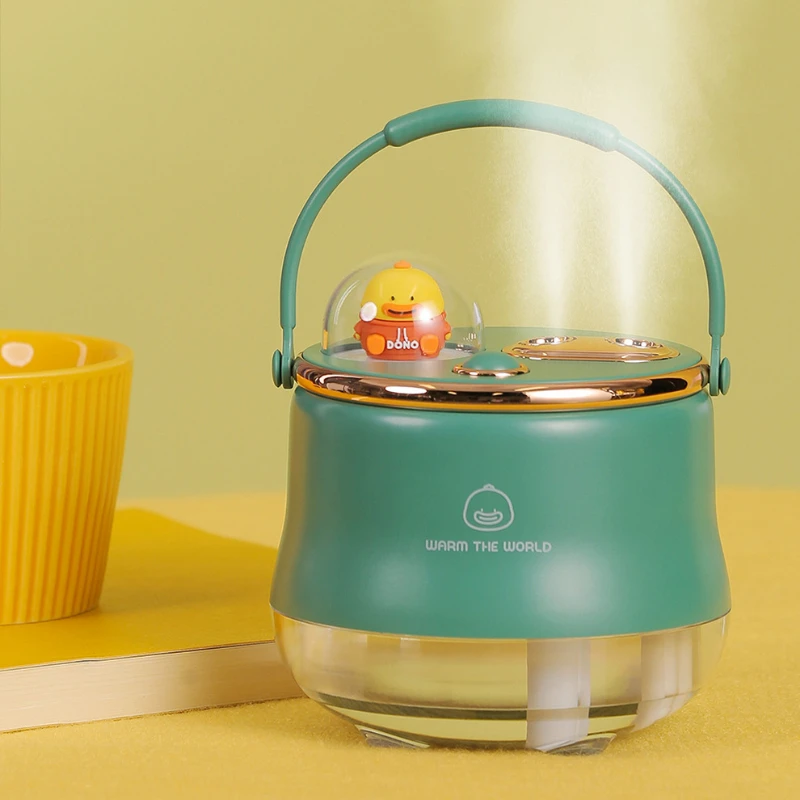 Umidificatore d'aria portatile per astronave per animali domestici atomizzatore ad ultrasuoni ricaricabile atmosfera adorabile diffusore aromatico USB a luce notturna piccola