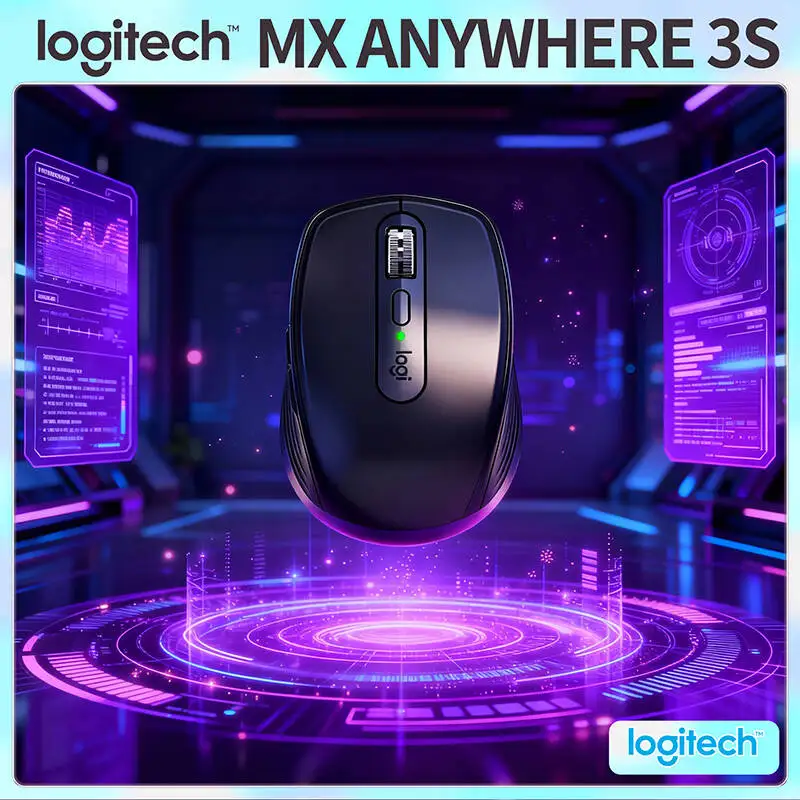

Компактная мышь Logitech MX Anywhere 3S, эргономичный дизайн, перезаряжаемая, с быстрым прокруткой для портативных ПК Mac