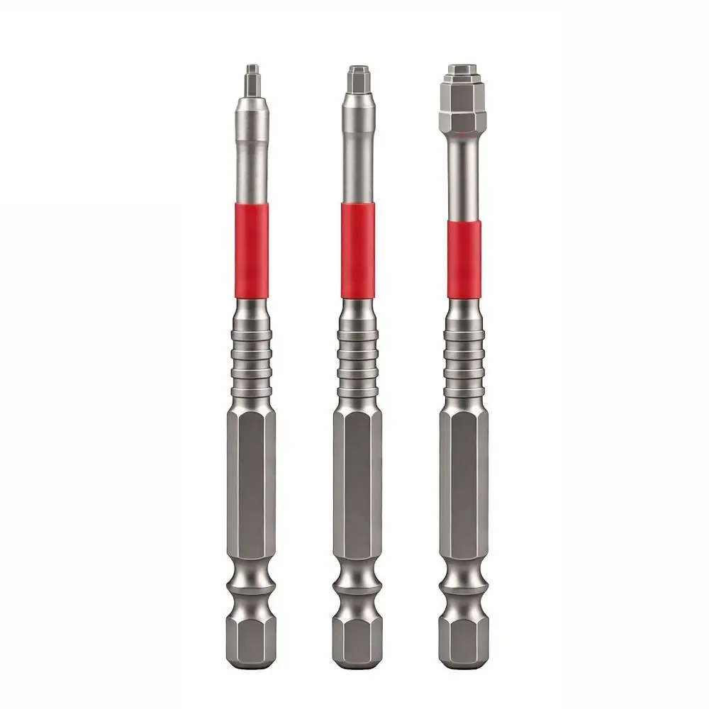 Alloy Steel Screwdriver Bit 6.35mm Hex Shank High Torque Hex Bit Set Impact Resistant HRC60 Hardness Magnetic Screwdriver Bit