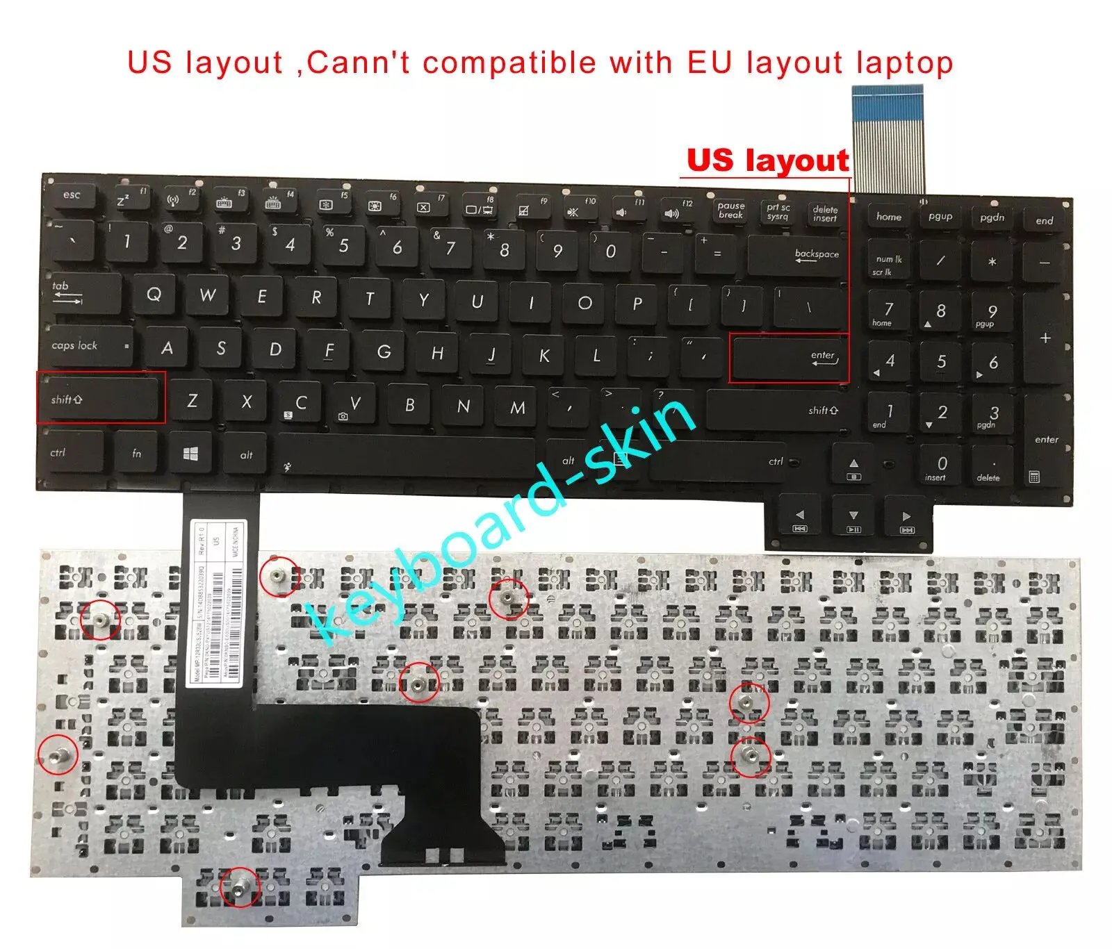 

US Keyboard For Asus ROG G750 G750J G750JM G750JX G750JH G750JS G750JW G750JZ