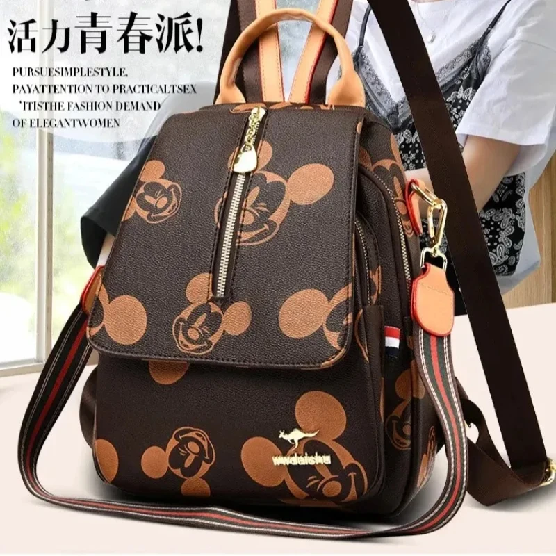 Disney 2024 New Fashion Mickey Women\'s Backpack High Quality Large Capacity Multifunctional High-end Women\'s Backpack