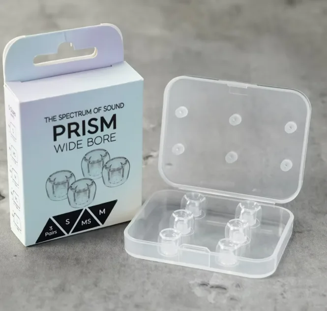Divinus Prism Wide Bore LSR Earphone Eartips For 4-6mm Nozzle, Earphone Ear Tips for Dunu Davinci, AFUL Performer 5+2, JUZEAR