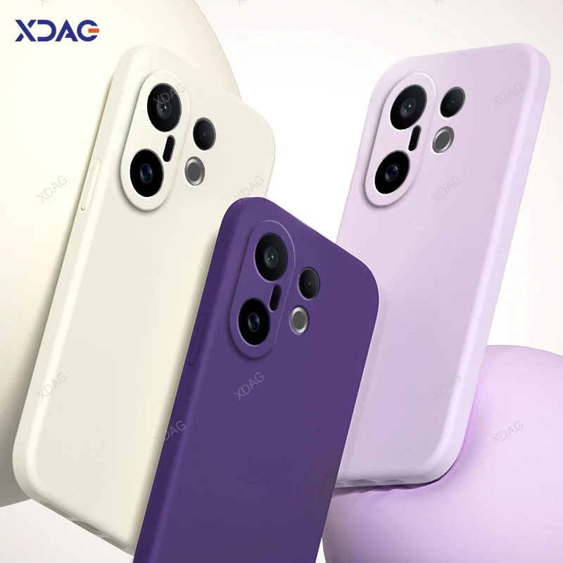 

Оригинальный жидкий силиконовый чехол для телефона vivo X200 FE Ultra Pro Mini X200s X200FE X200Ultra X200Pro 5G, простые модные задние крышки