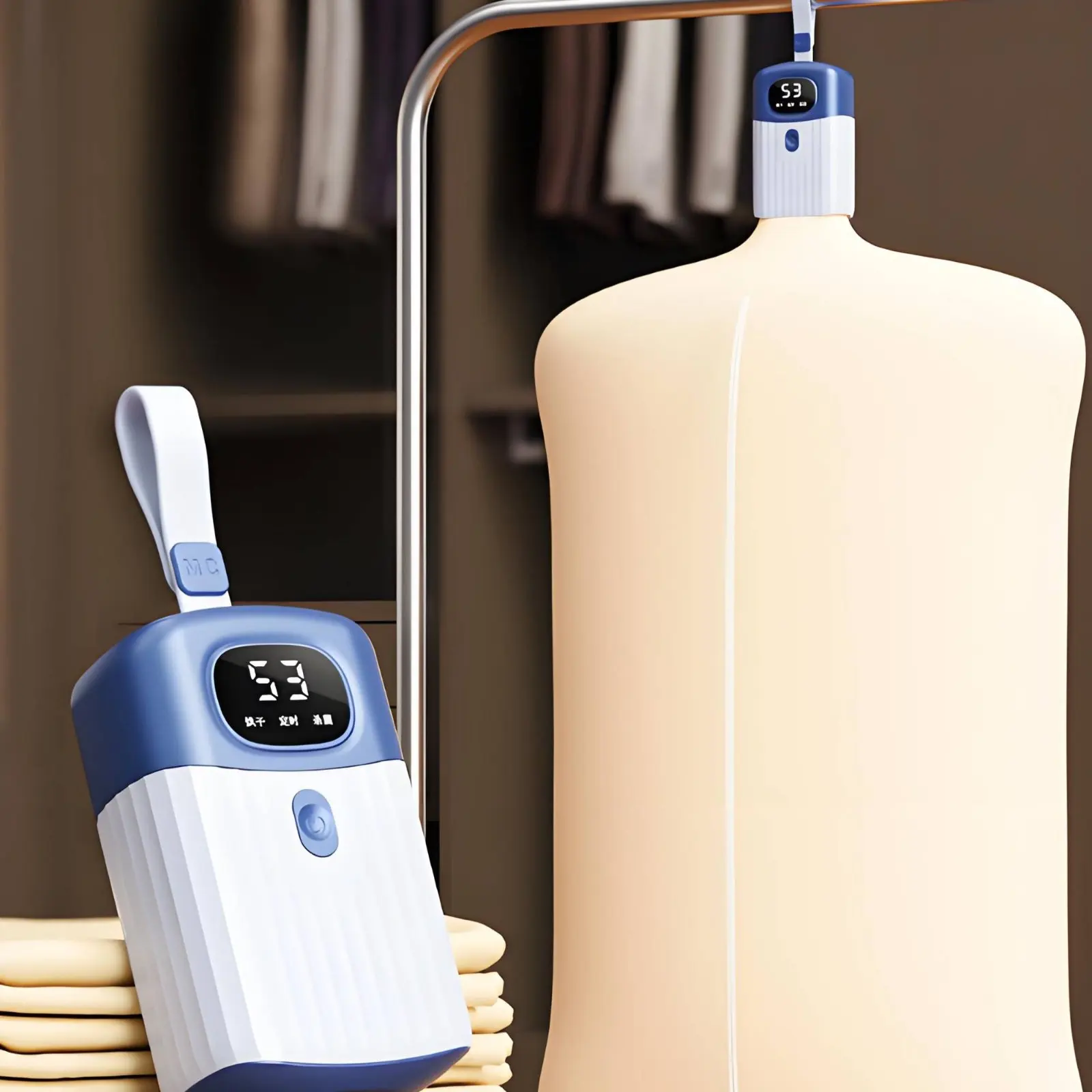 Mini Clothes Dryer Disinfection Portable Clothes Dryer Electric Drying Machine Easy Setup Home Appliance Dehumidifying for Dorm