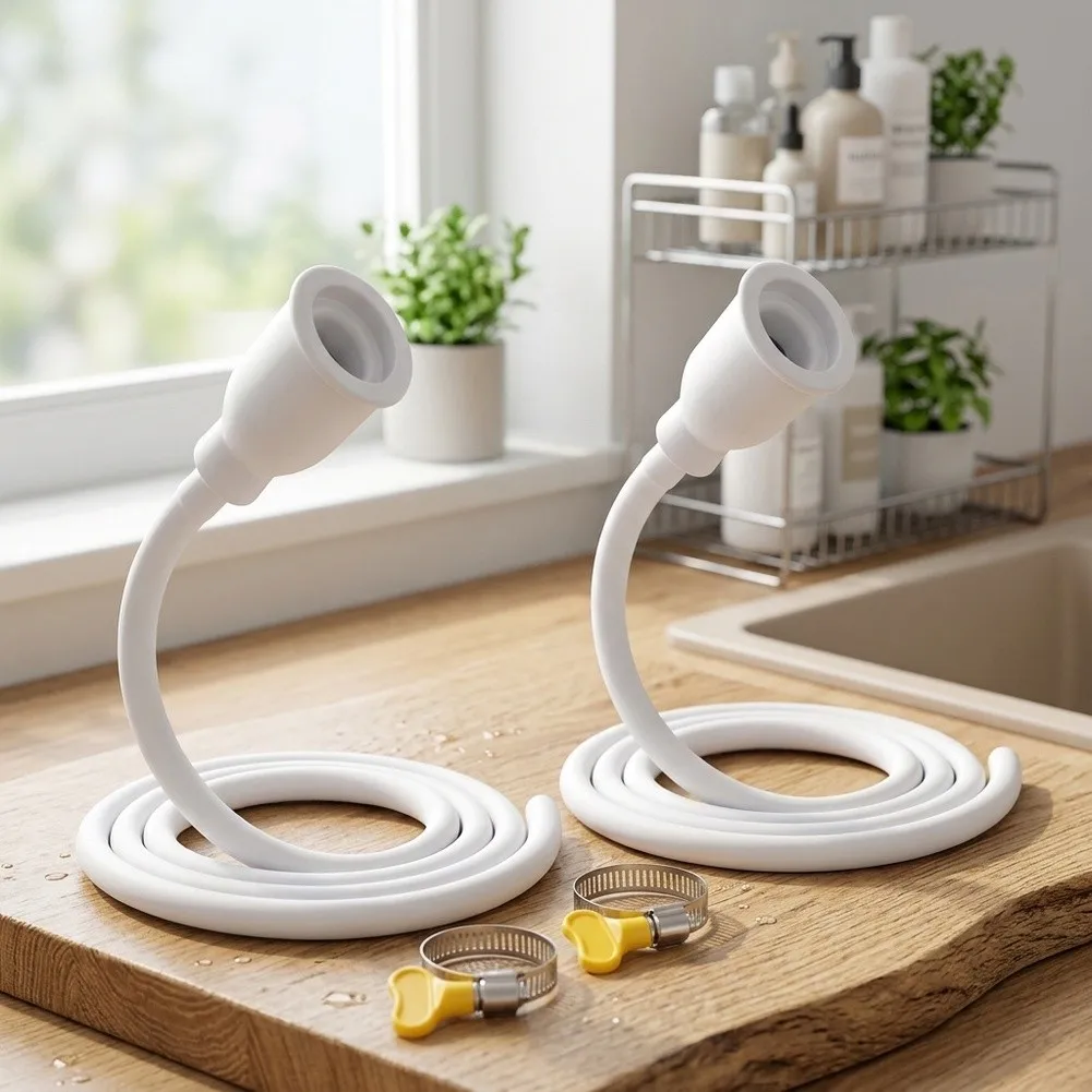 Flexible Silicone Faucet Hose Adapter Kit with 9mm Inner Diameter Tubing and Secure Connector for Consistent Water Flow Delivery