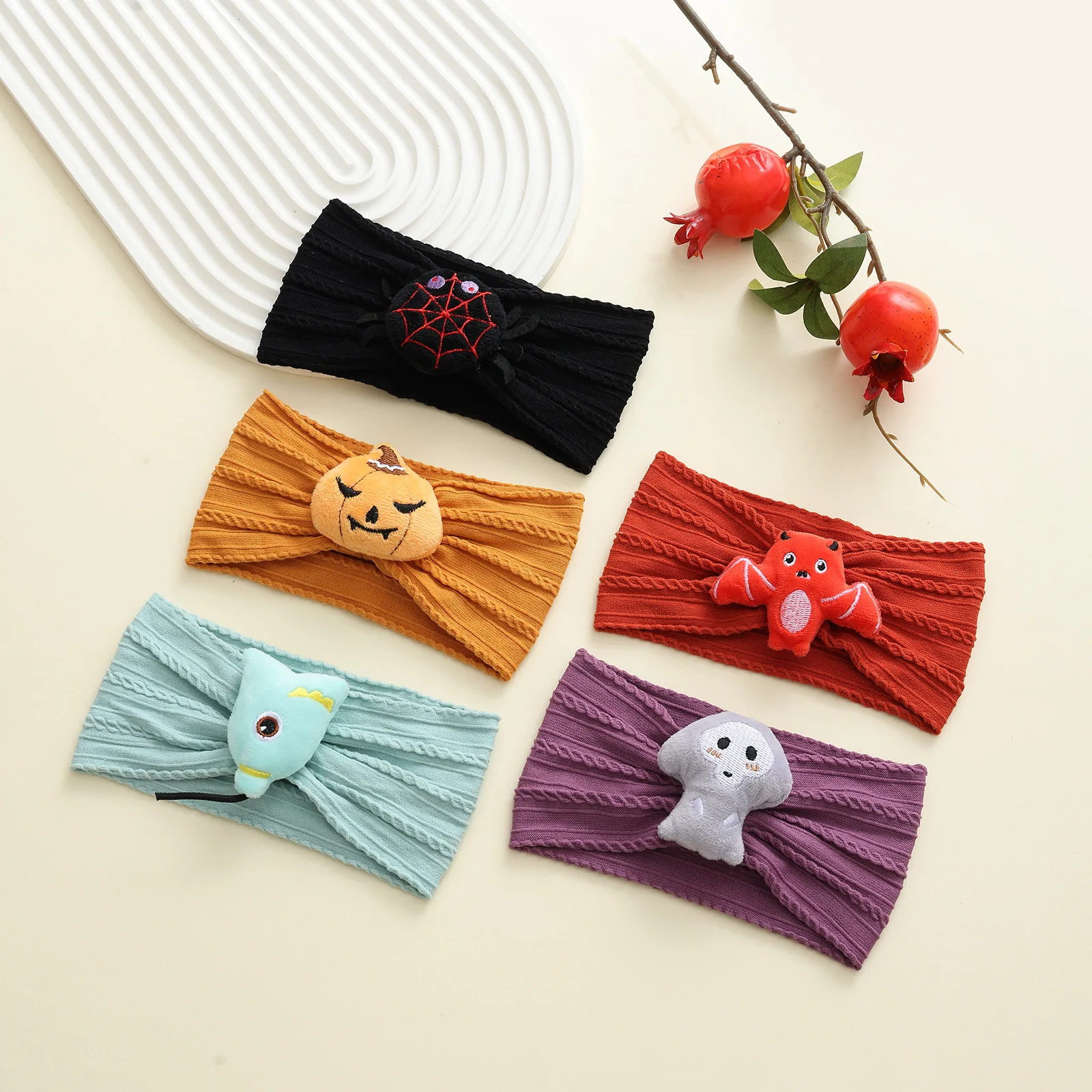 

25 PCS/Lot, Baby Girls Headbands For Halloween Holiday Gift Cable Knit Turban Headwrap Hair Accessories