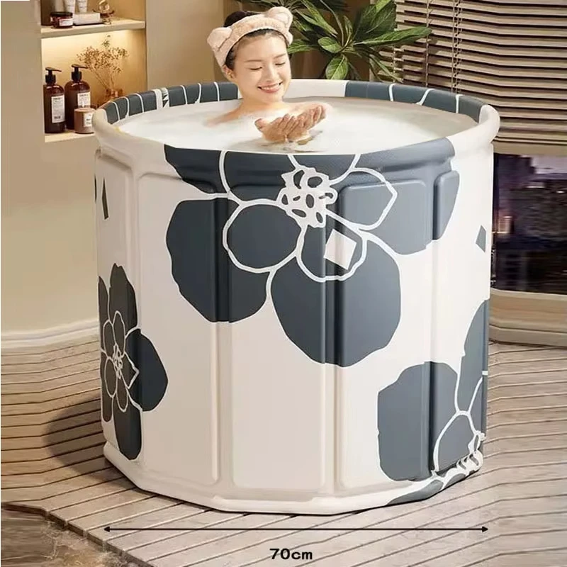 

Installation-free Portable Hot Ice Bathtub, Foldable Bath tub for Adults Family Bathroom SPA Tub Fold Up Soaking Hot SPA Bathtub