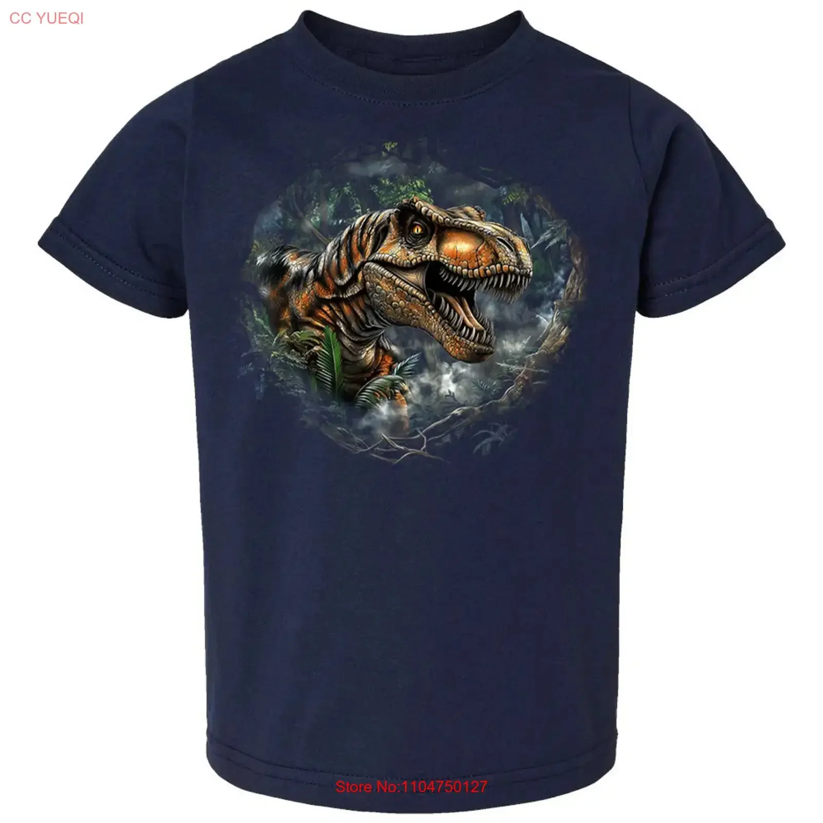 Trenz T Shirt Company Youth Boys Tyrannosaurus Rex In Jungle vintage Washed Casual Breathable homme Comfortable Stylish