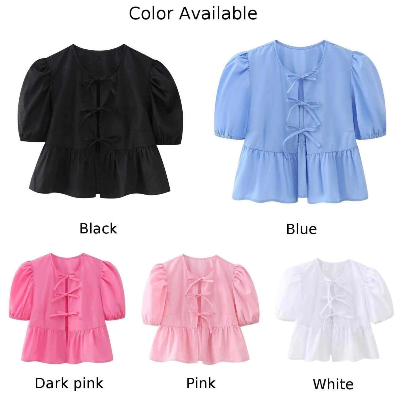 Blouse Tops Shirt 1pcs Lace Up Long Sleeve O-Neck Polyester Solid Color Shopping Spring Dating Going Out Elegant