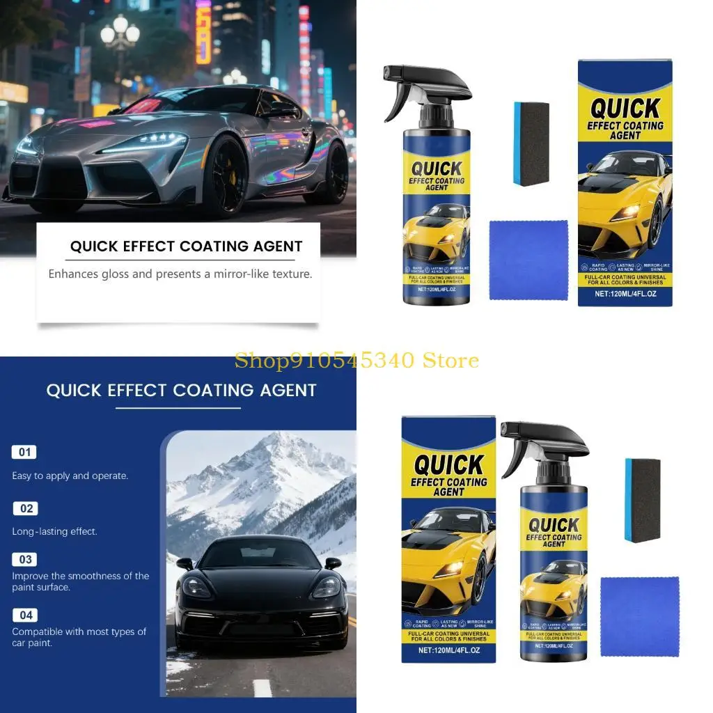 U2JA High Gloss Ceramic Coating Sprays with Fast Drying & Friendly Formula Ceramic Coating Solution for Vehicle Exterior