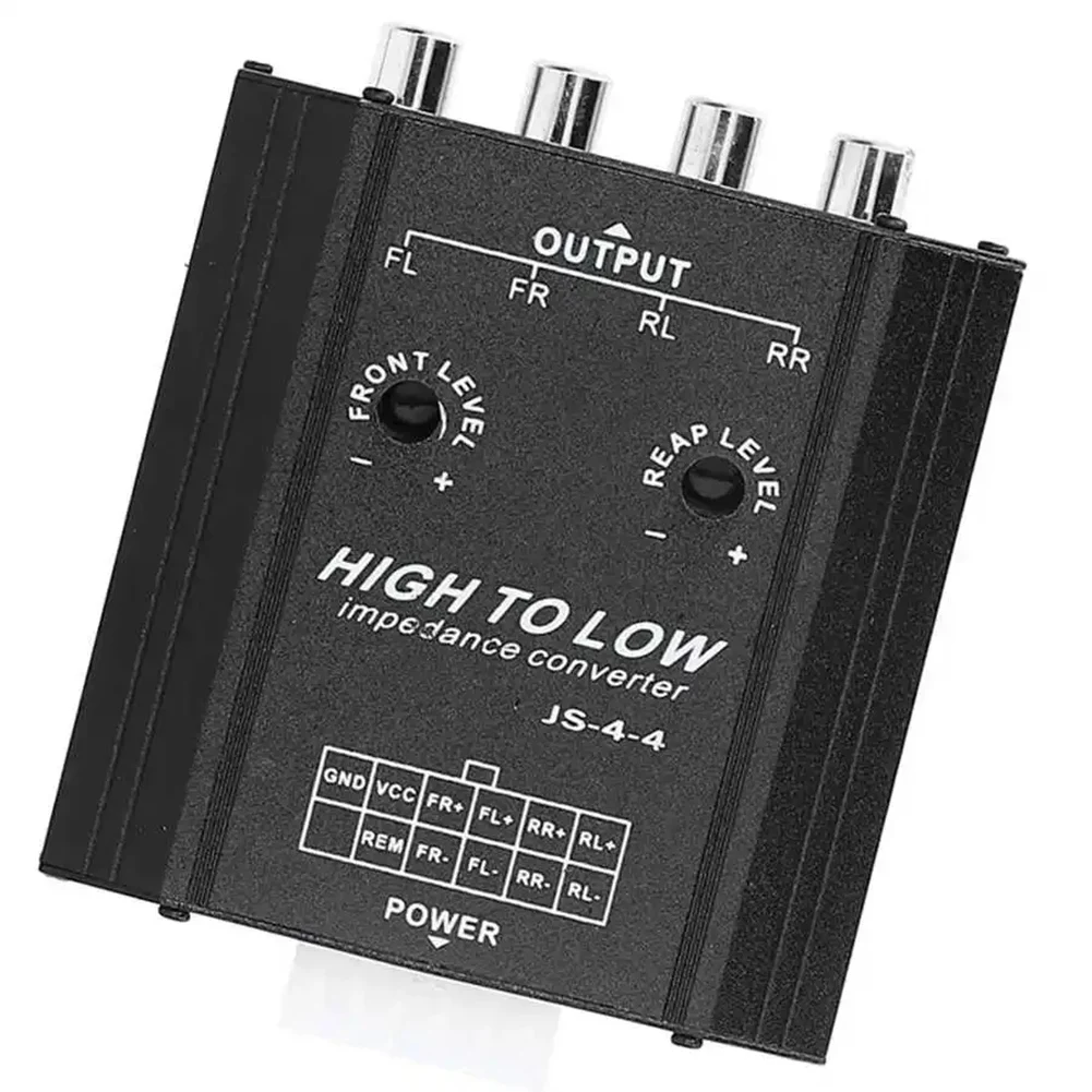 N36R_TM 12V 4 Channel Car Audio Converter for Rca High to Low Line
