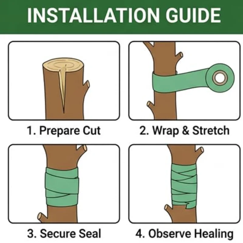 3PCS PVC Self-adhesive Grafting Tape Film Stretchable Garden Tree Roll Tape Plants Seedlings Vine Tomato Grafting Accessories