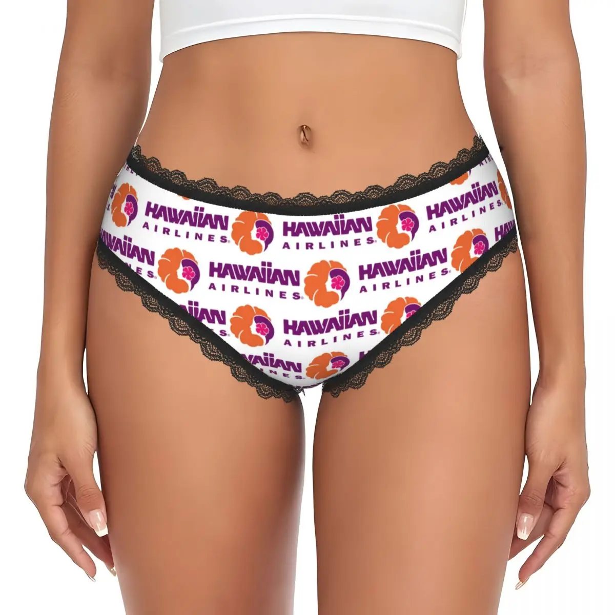 Custom Hawaiian Airlines Panties Briefs Women's Comfort Briefs Underwear Breathable Female Underpants