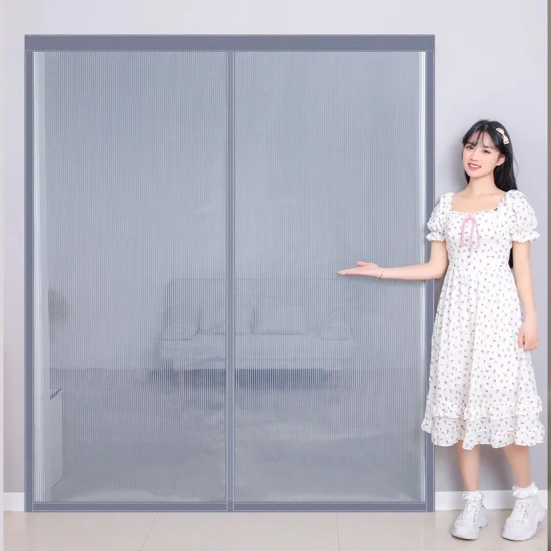 New Strong Magnetic Door Curtain Mosquito Net Magnetic Curtain Fly Insect Screen Mesh Auto Closing Custom Size Easy Installation