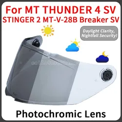 thunder 4 Photochromic Helmet Visor for MT THUNDER 4 SV STINGER 2 for MT-V-28B Breaker SV shield Goggles Helmet Accessories