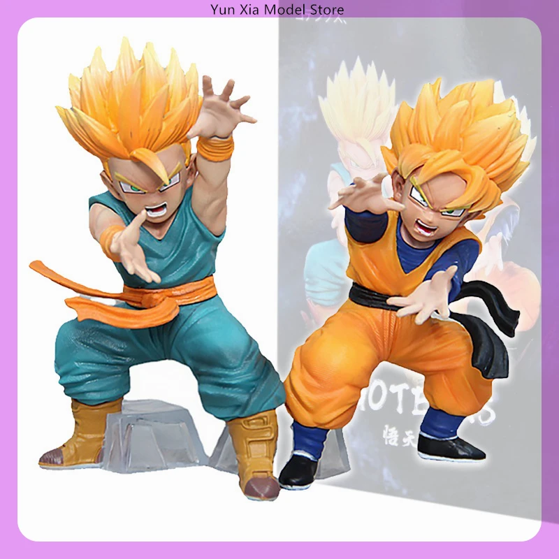 

15cm Dragon Ball Goten Torankusu Super Saiyan Anime Figure Model Gk Statue Boys Collection Desktop Decoration Ornament Toys Gift