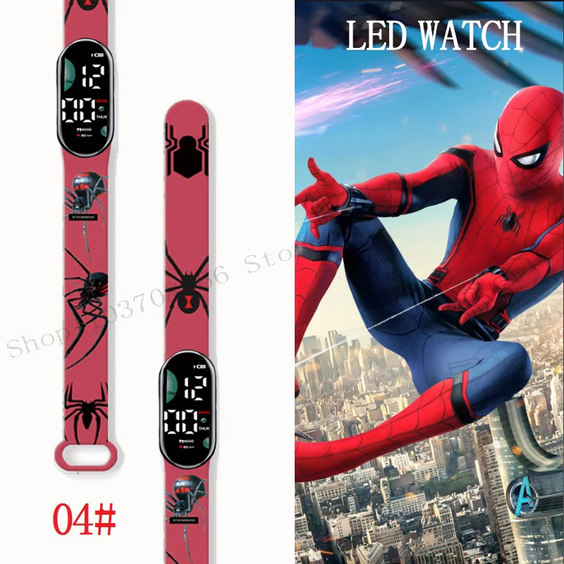 

MINISO Spiderman Kid's Watches Men Sport Wristband Bracelet Waterproof Children Digital Watch Boys LED Clock Gift