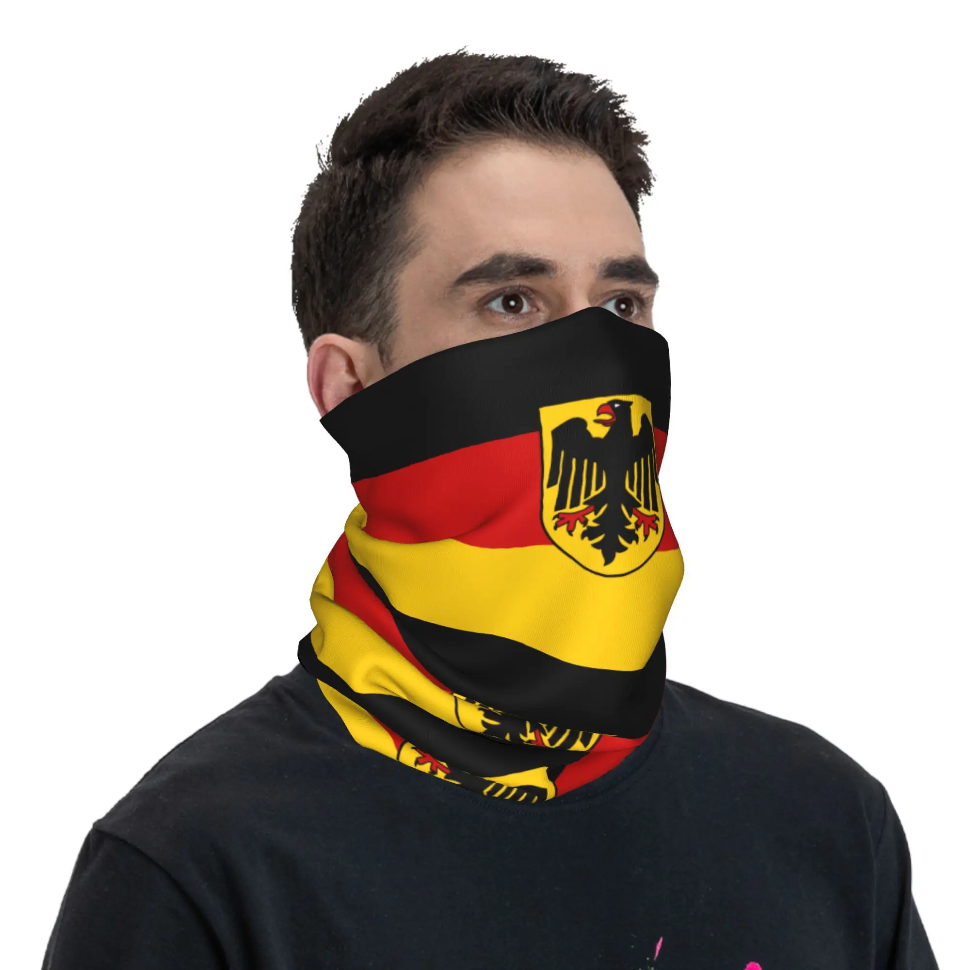 Bandana personalizada con bandera de Alemania, polaina para el cuello, protección UV, bufanda para la cara, cubierta para mujeres y hombres, gorros patrióticos alemanes, pasamontañas de tubo