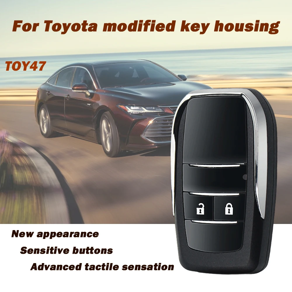 For Toyota 2/3/4BT Replacement Modified Remote Car Key Case Shell For Toyota Corolla Camry Auris TOY47 Upgrade Key Case