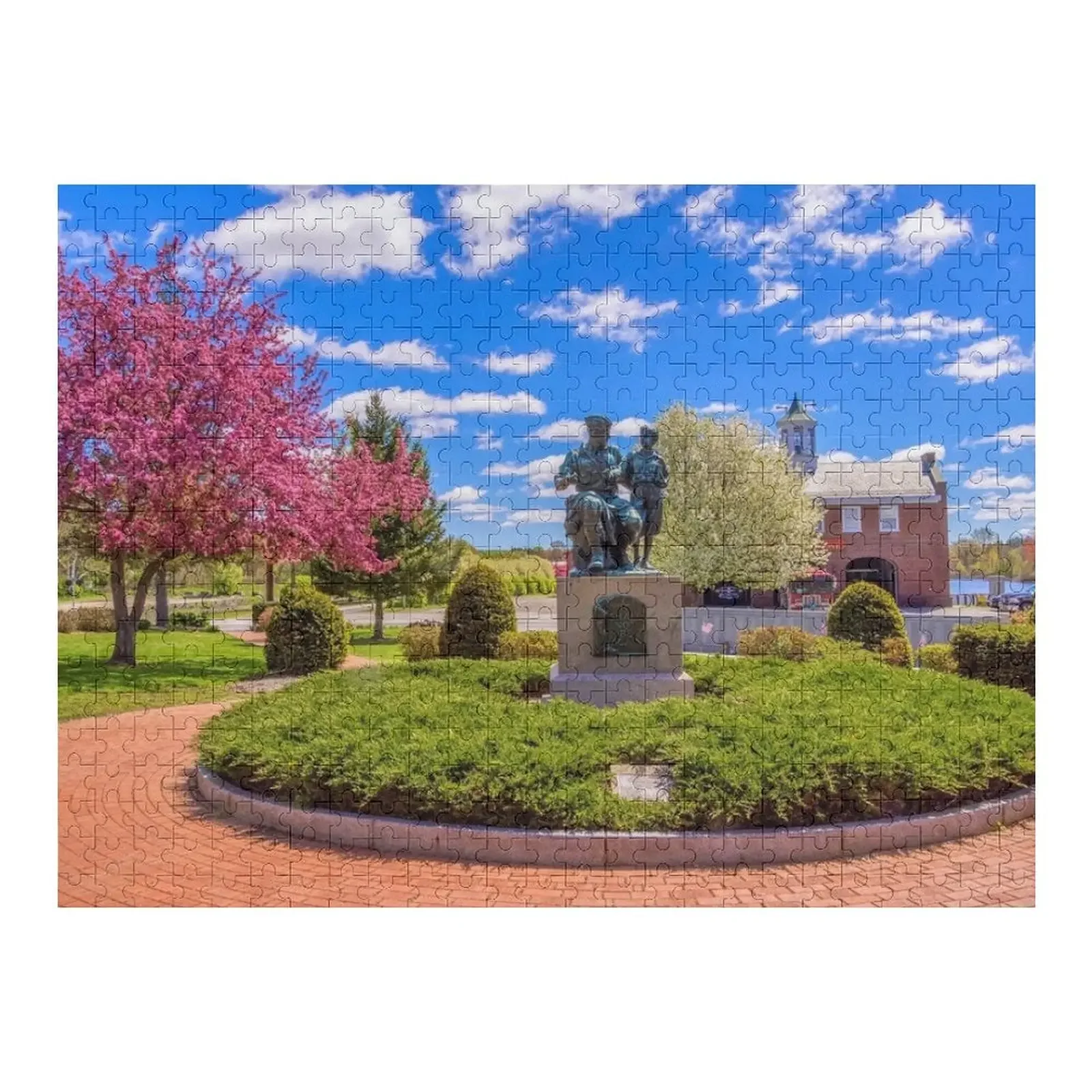 

Beautiful Memorial Park in Orange, Massachusetts Jigsaw Puzzle Custom Gifts Personalized Gifts Puzzle