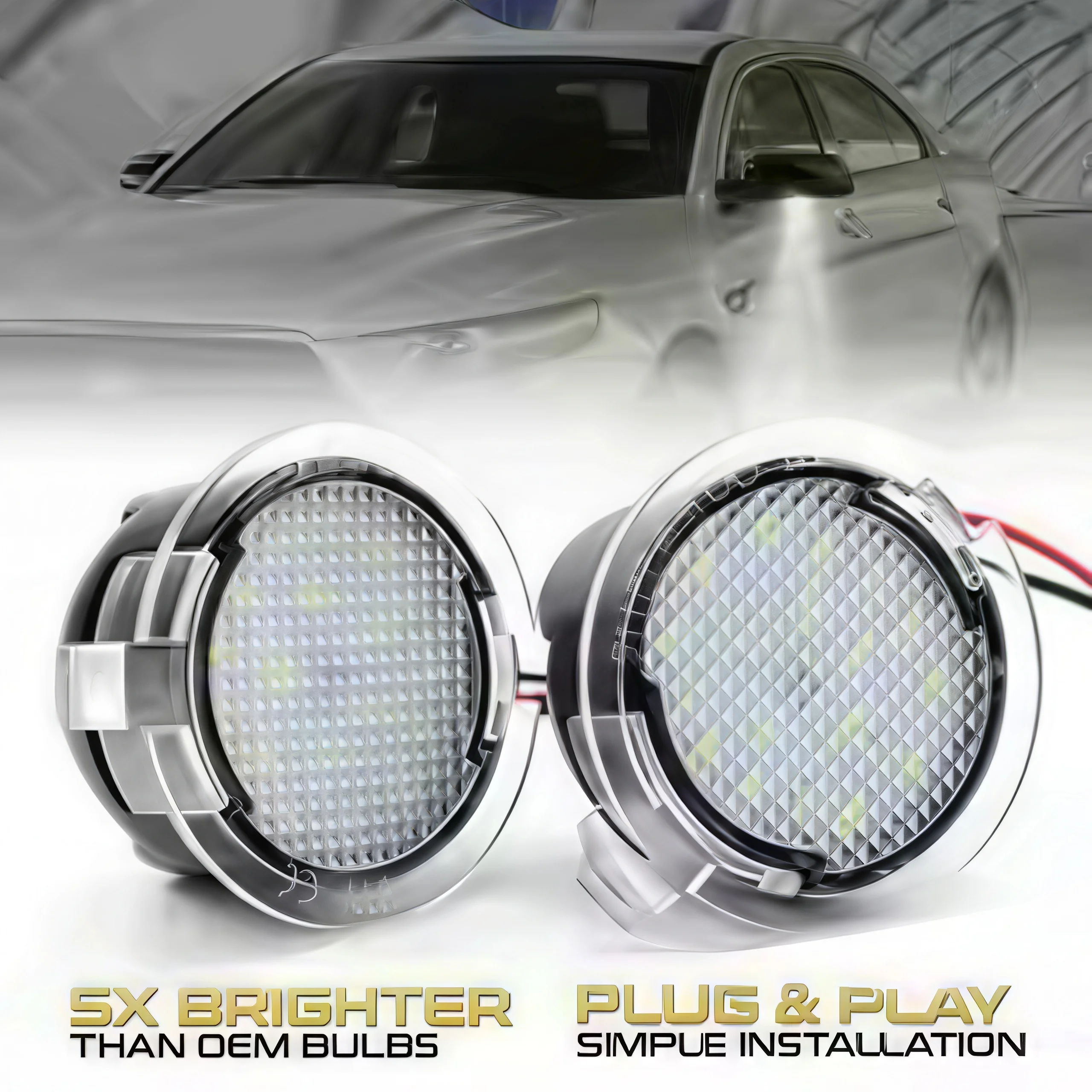 

1 Pair LED Side Mirror Puddle Lights For Ford F150 Mondeo Mk5 Mustang Edge Explorer Expedition Flex 6000K White