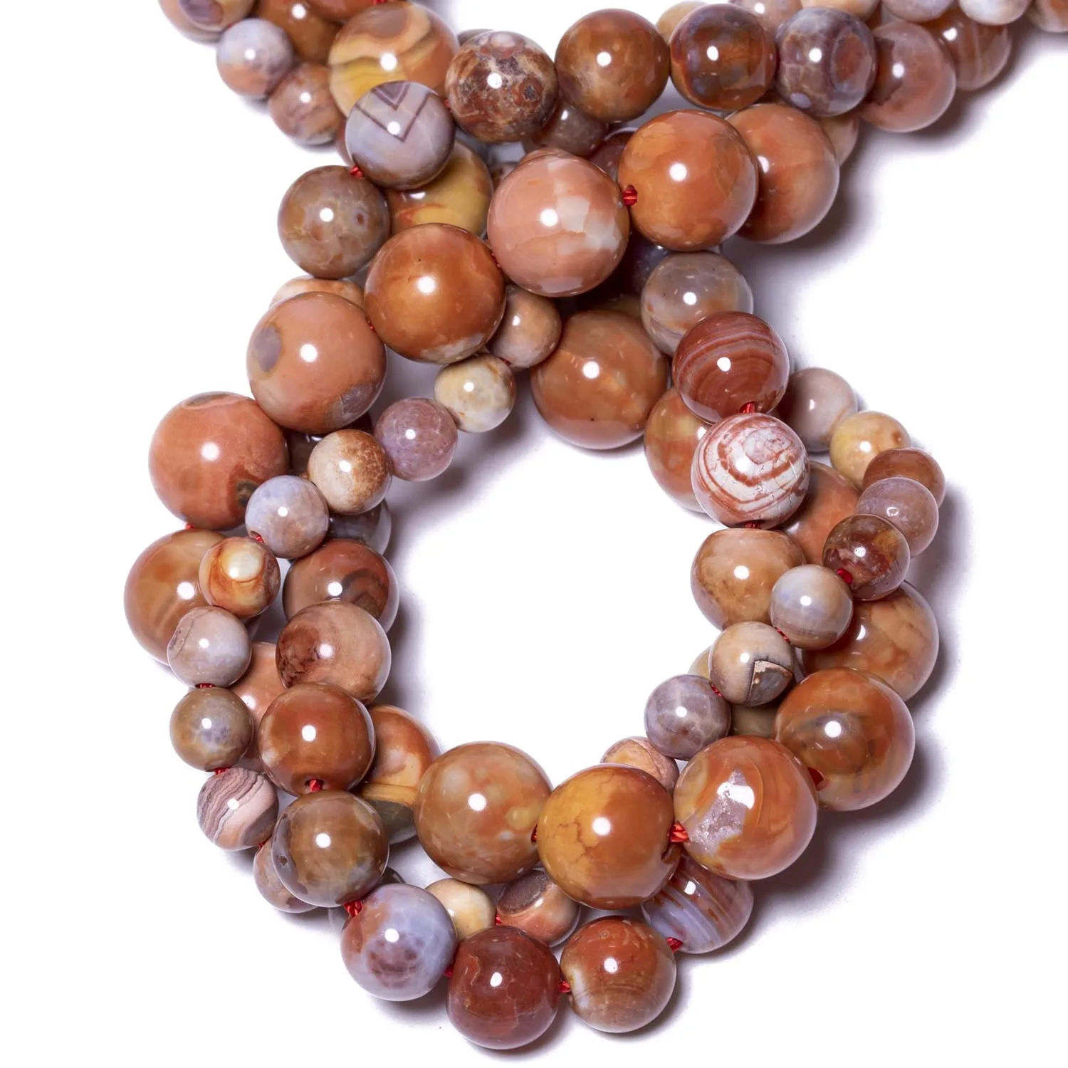 Natural Orange Red Tiger Skin Stone Beads 6/8/10mm Irregular Pattern Beads for Jewelry Making DIY Pendant Necklace Accessories