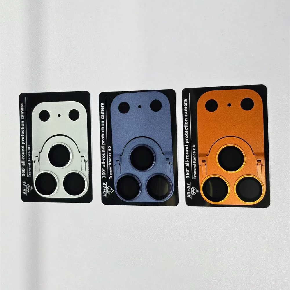 Protection d'objectif en verre pour iPhone 17 Pro Max avec béquille invisible pliable (plus de 10 000 positions) et support stable pour la caméra, compatible iPhone 17 Pro
