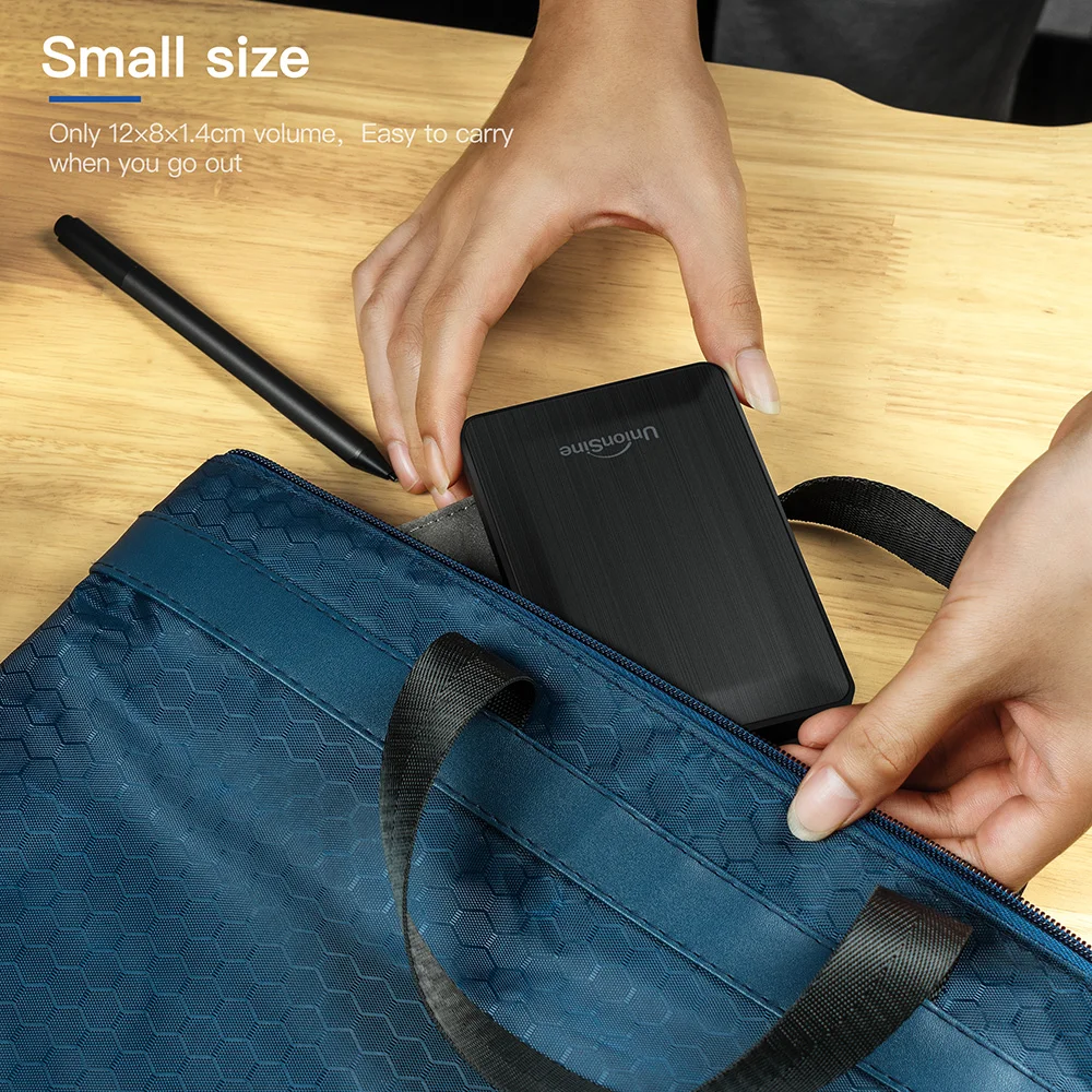 UnionSine HDD 2.5" Portable External Hard Drive 250gb/320gb/500gb/1tb/2tb USB3.0 Storage Compatible for PC Mac Desktop MacBook