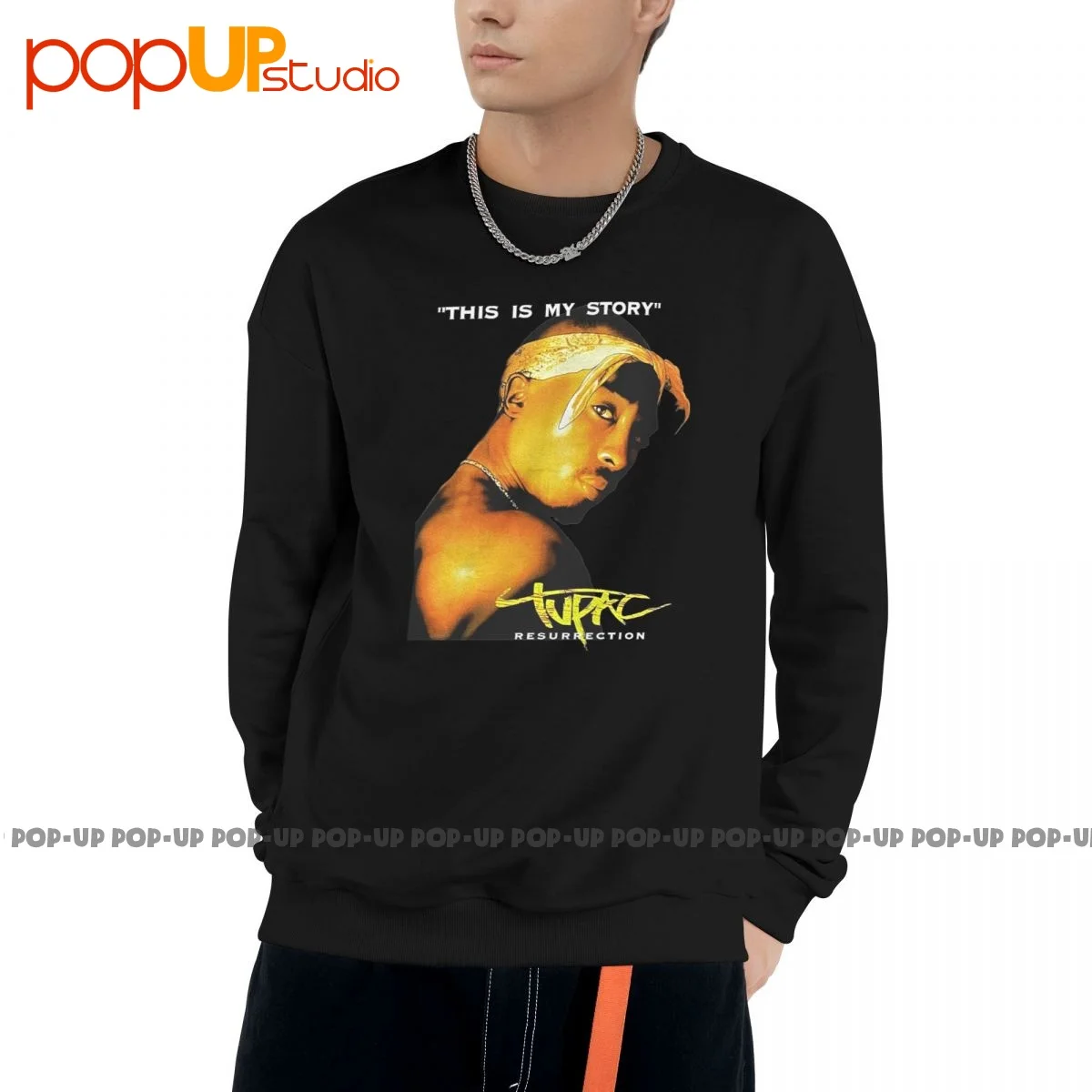 2Pac Shakur Tupac Resurrection 2003 Movie Sweatshirt Pullover Shirts Rare Design Classic Best Quality