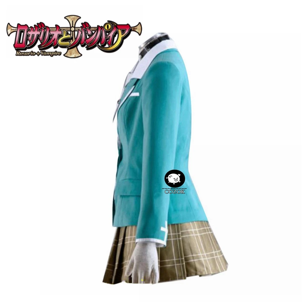 Anime Rosario to Vampire Moka Akashiya Uniform Cosplay Costume Uniform Custom Size