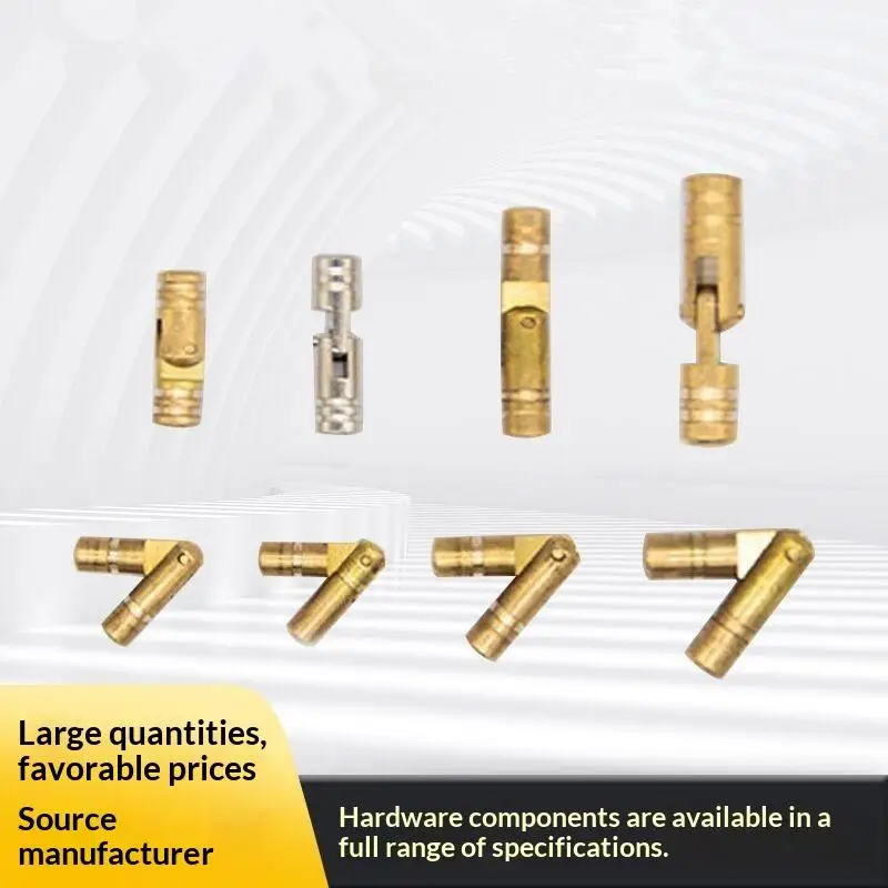 10Pcs Brass Cylinder Hinge Mini Tube Hinge Concealed Hidden Hinge Rust Resistant For Jewelry Box Wooden Craft Cabinet