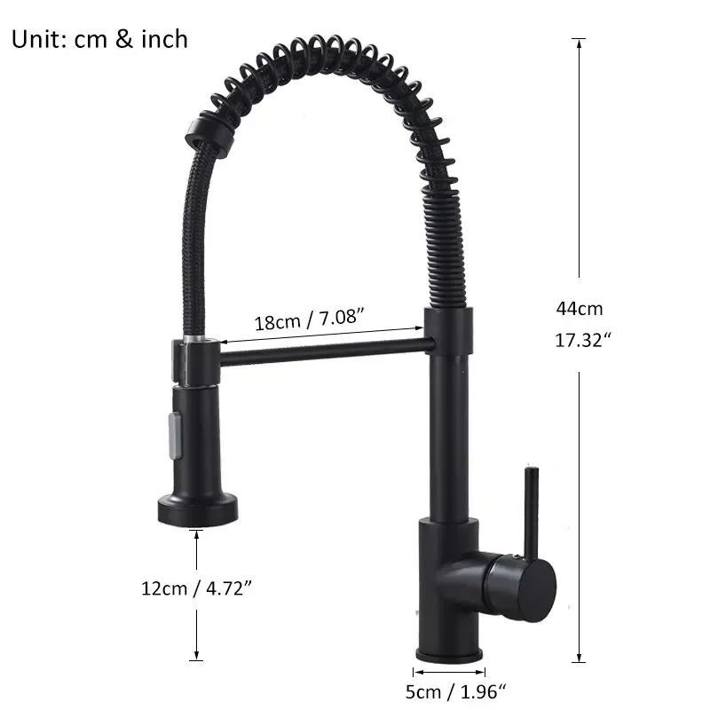 Matowy czarny Pull Down Kitchen Faucet Chrome Dual Modes Nozzle Hot Cold Water Mixer Crane Tap Brass Spring Kitchen Sink Faucets