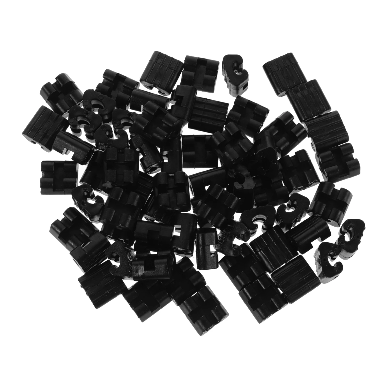 

50pcs Non-slip Chair Leg Floor Protectors C-shaped Tube Pads Office Chairs Feet Glides Wood Tile TPR Caps Furniture Foot