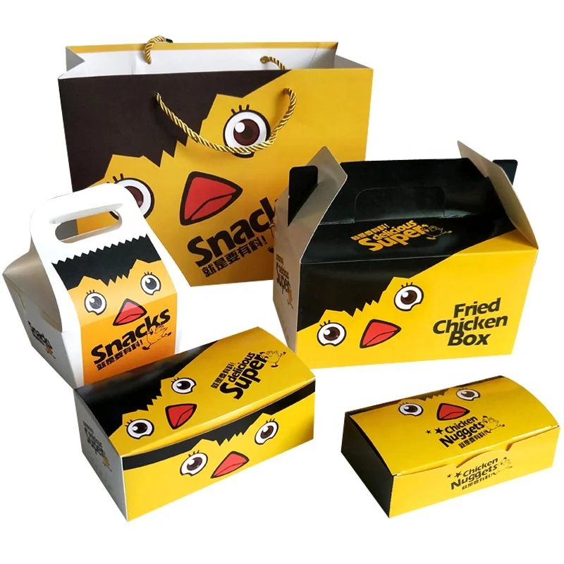 

Customized productFactory Food Container Take Out Fast Food Paper Packaging Box Customize White Cardboard Fried Chicken Boxes