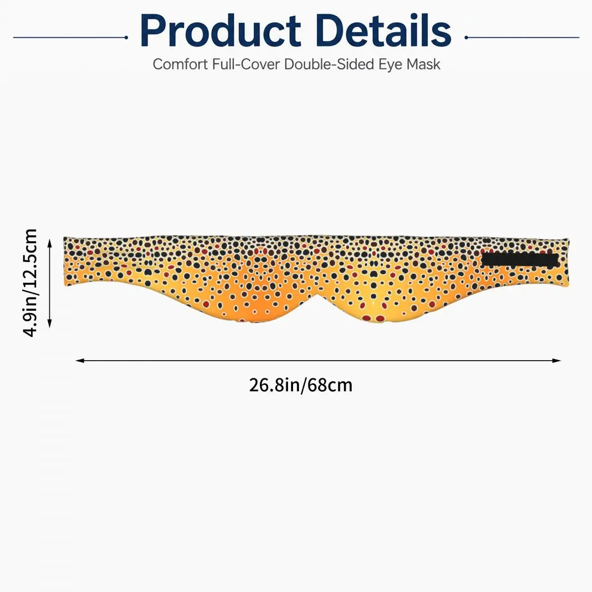 Brown Trout Skin sleep mask Light Blocking Portable Eye Cover for Girls Boys Travel Party Gift Eyeshade eyepatch view 5