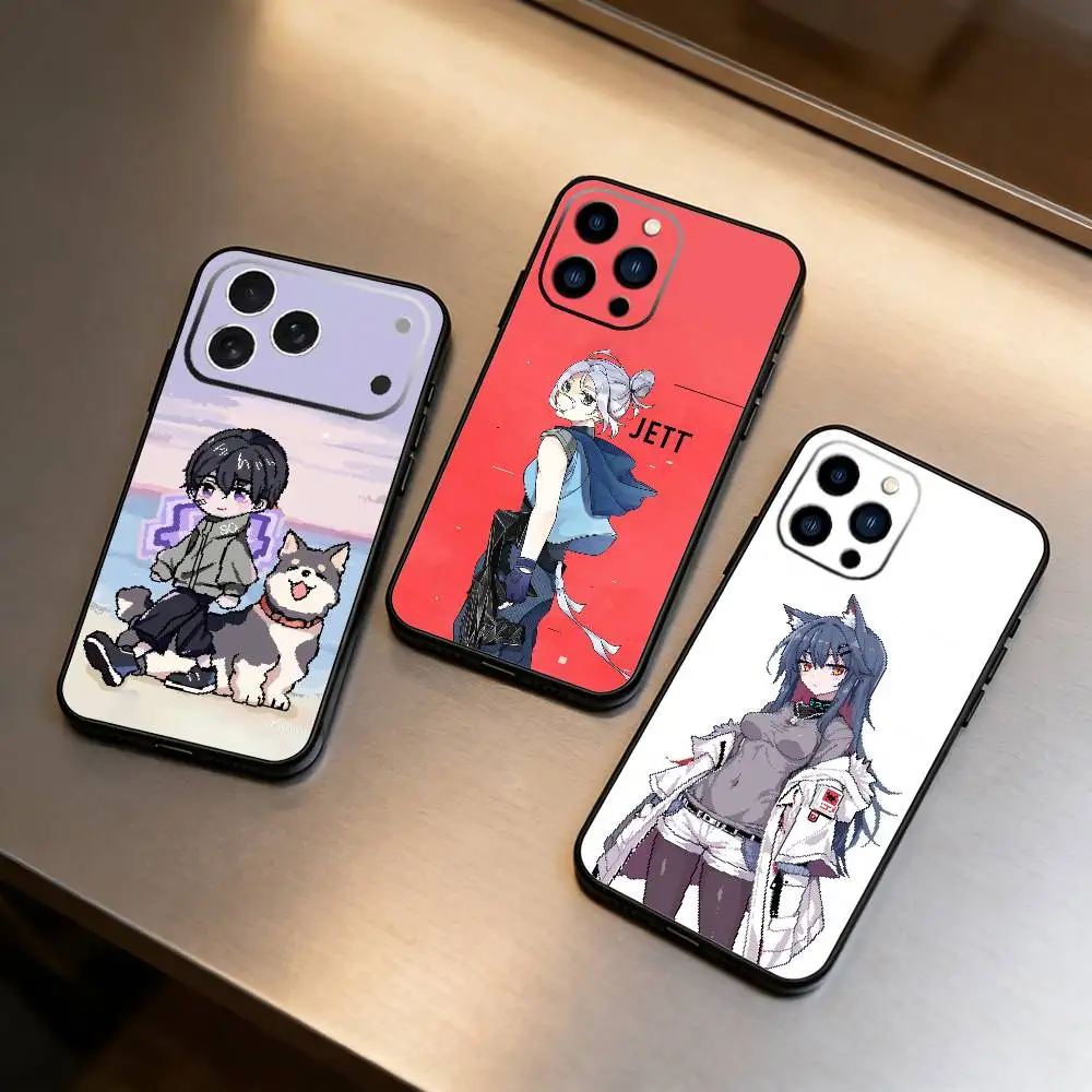 Cute Trendy Wuxia Phone Case For IPhone 17 16 15 14 13 12 Max Plus Silicone Black Cover